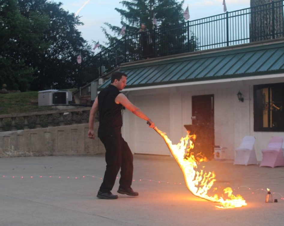 Lakeland Cabaret fire whip performance